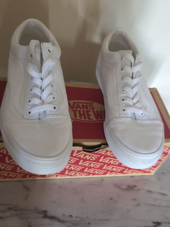 Vans Other - Vans Women's White Low-Top Canvas Sneakers